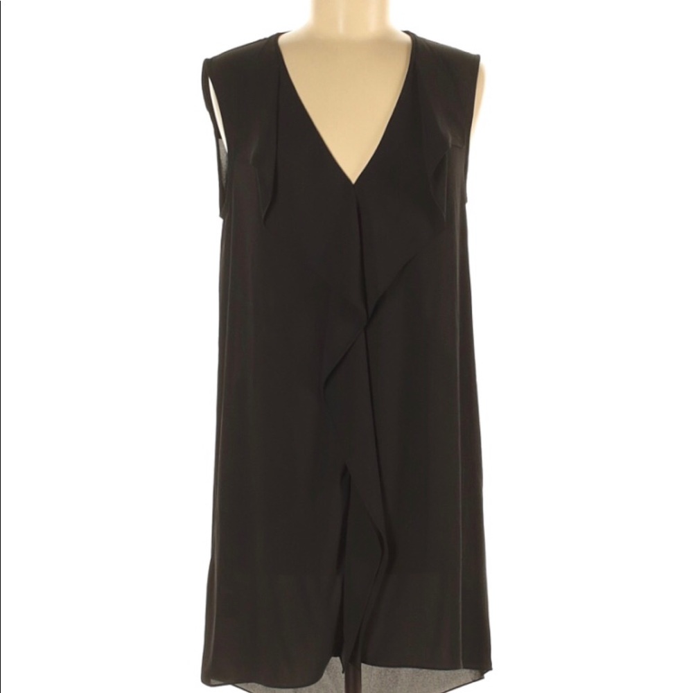 BCBGMAXAZRIA Black Ruffle Dress with Open back!